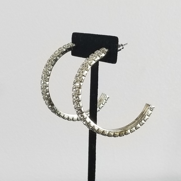 Rhinestone earrings - Picture 3 of 10